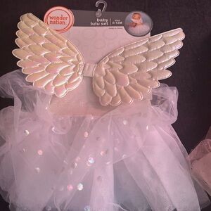Wonder Nation White Tutu Set with Shimmering Wings